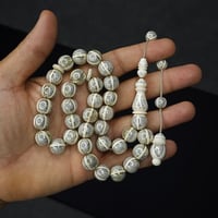 مسباح عاج افريقي اصلي مرصع بالفضه