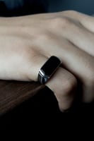 خاتم ملكي فضه مستطيل