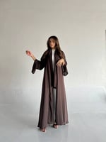 عباية بني فتحة اكمام