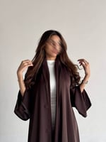 عباية بني فتحة اكمام