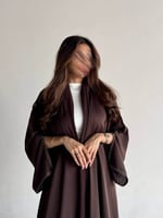 عباية بني فتحة اكمام