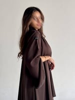 عباية بني فتحة اكمام