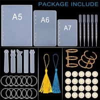 مجموعة قوالب سيلكون غلاف النوت مع فاصل الكتاب