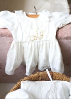 فساتين بناتي بيبي مع مدس بتطريز الاسم