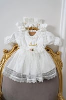 فستان مواليد بناتي بتطريز الاسم