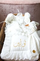 فساتين بناتي بيبي مع مدس بتطريز الاسم