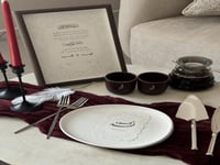 طقم كيك العرسان - برغندي