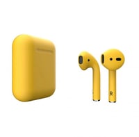 APPLE - ابل ايربودز الجيل الثاني - اصفر مطفى