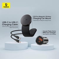 بيسوس كومبو - حامل جوال C02 Pro مع شحن لاسلكي مغنا...