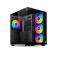 كيس كمبيوتر RGB بزجاج جانبي اسود
