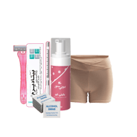 بكج عناية البكيني ( سروال براند قطنية + مرطب بكيني كير + بيتاديريم + مسحة طبية )