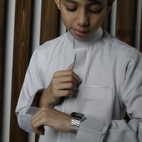 ثوب أطفال سميراميس مع تطريز - رمادي فاتح