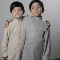 ثوب أطفال سميراميس مع تطريز - بيج