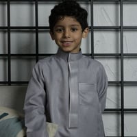 ثوب أطفال سميراميس مع تطريز - رمادي غامق