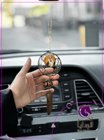 تعليقة سيارة بالاسم مع صورة