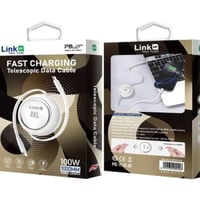 كابل شحن قابل للسحب من ن سريع 100 واط، متوافق مع ا...