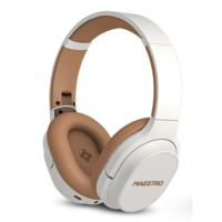 مايسترو - نيتڤ سماعة رأس بلوتوث (أبيض/بني)
