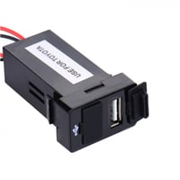 منفذين طبلون USB مستطيل بقوة 2.1A بغطاء مقاس 32