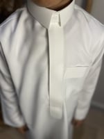 ثوب العيد الفاخر للأطفال - نسيج مقلم ملكي إصدار 20...