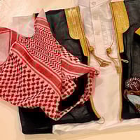 شماغ مخيط مع العقال والطاقيه