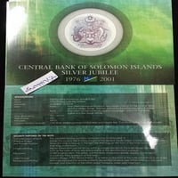 جزر سليمان فئة 5 دولار بوليمر أنسر تذكاري مع المغل...