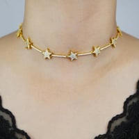 طقم النجوم المطلي والمرصع بالزركون الفخم