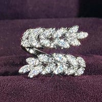 خاتم فضي مرصع بالزركون الاصلي