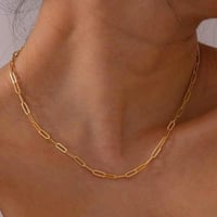 طقم اسوارة وسلسال ذهبي من الفولاذ المقاوم للصدأ