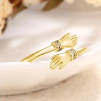 خاتم انيق من الستانلس ستيل مرصع بالزركون