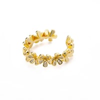 خاتم بتصميم زهرة مفتوحة