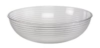 صحن تقديم \ زبدية زجاج مخطط 30 سم كرتون 12 قطعه