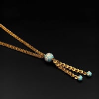 عقد تركي ذهب عيار 21 مينا لون