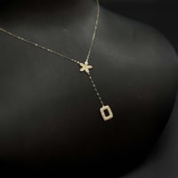 سلسال ذهب وردة طويل