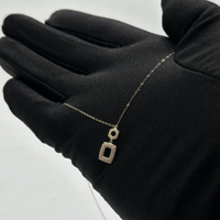 سلسال ذهب مربع