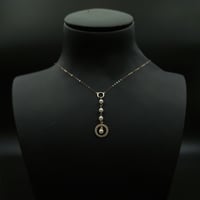 سلسال بتصميم لؤلؤ طويل عيار 18