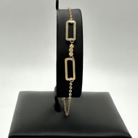 سوار ذهب مستطيلين وكرات