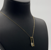 سلسال ذهب مستطيل مع سنبلة