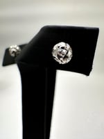 حلقان ذهب وايت كورة سادة