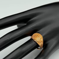 خاتم ذهب تصميم بحريني دائري