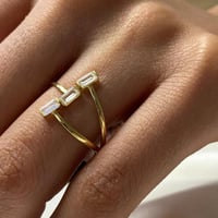 خاتم ذهب عيار 18 زيركون