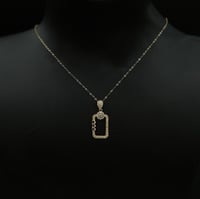 سلسال ذهب بتعليقة مستطيل