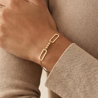 سوار ذهب مستطيلين وكرات