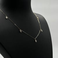 سلسال ذهب شوكر احجار فانوسية عيار 18