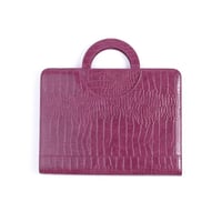 فولدر Dossié الجلدي البرغندي وردي - حقيبة لابتوب و...
