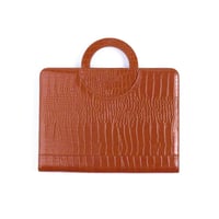 فولدر DOSSIÉ البني الجملي بنقشة جلد التمساح - حقي...