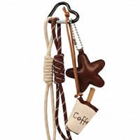 تشارمز نجمة بنية بحبال قماشية