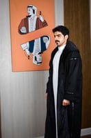 فروه كلاسيكية أسود مبطنة بفرو ناعم-متجر فرح