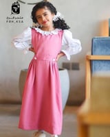 مريول ابتدائي وردي_مدمج بقطعة واحدة