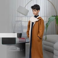 فروات شتوية دبل فيس مع شال-لون جملي مع لون سكري