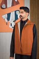 سديري شتوي ياقة قلاب ترابي مع جملي-متجر فرح